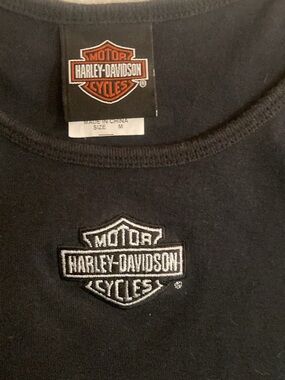 Harley-Davidson Black Tee with White Embroidered Logo
